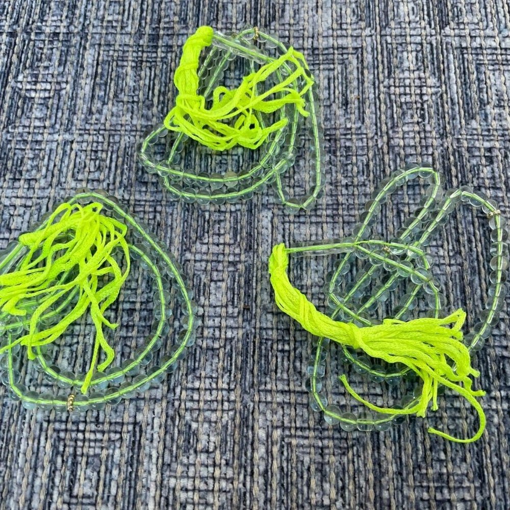 Lot of 3 Tasbeeh Green Plastic Beads Prayer Beads Religious Muslim Pray Bead X3